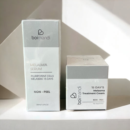 Boimandi 15-Day Melasma Treatment Set – Non-Peel Cream & Serum Duo